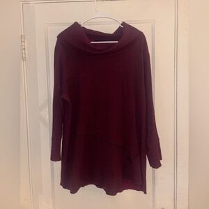Ali Miles Burgundy Cowl Neck